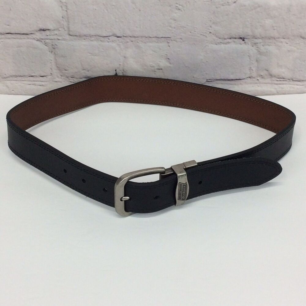 Genuine Dickies Leather Belt Men's Size 32/80 Brown/Black Reversible Casual Work